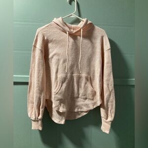 SO Light Pink Waffle Knit Hoodie